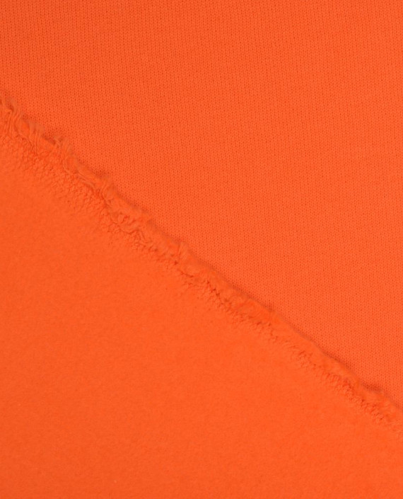Трикотаж футер 3-х нитка с начесом 3889 цвет оранжевый картинка 1