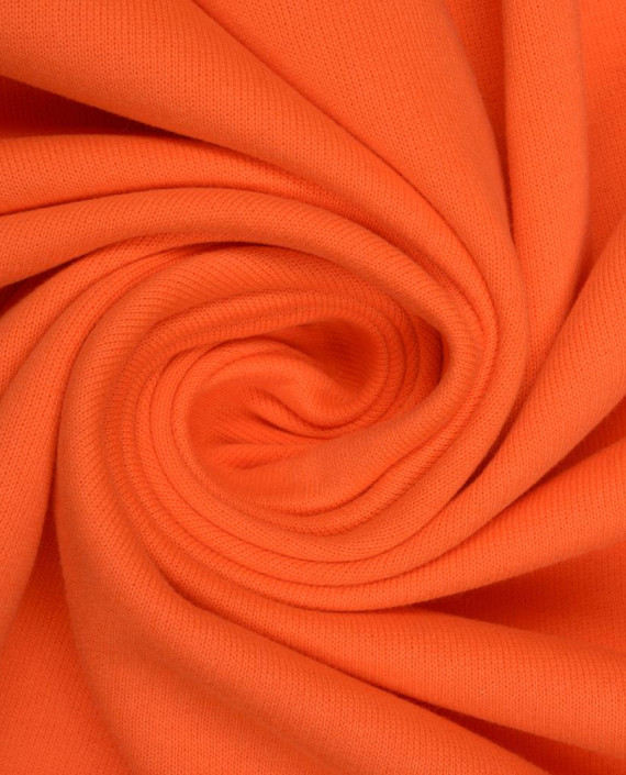 Трикотаж футер 3-х нитка с начесом 3889 цвет оранжевый картинка