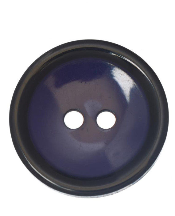 Пуговица на два прокола, с черным ободком 302 цвет синий картинка