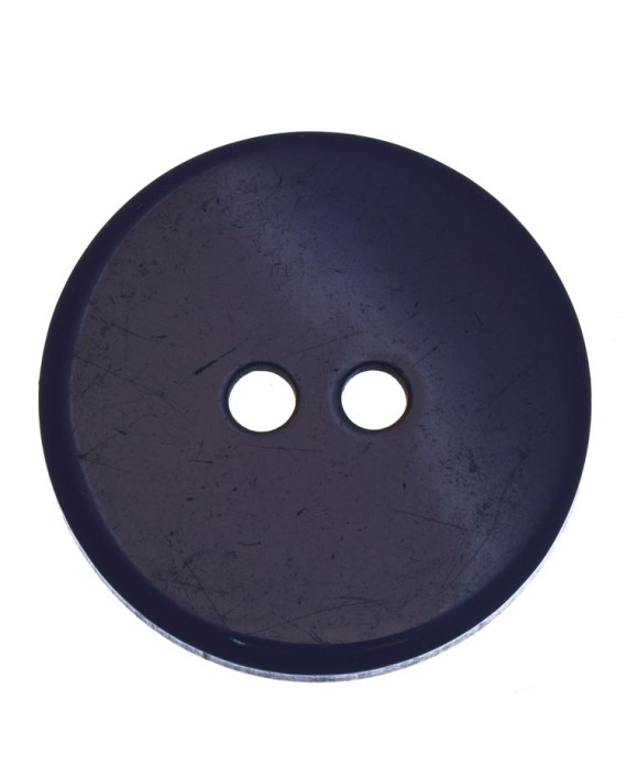Пуговица на два прокола, с черным ободком 302 цвет синий картинка 1