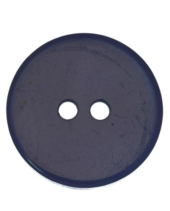 Пуговица на два прокола, с черным ободком 214 цвет синий картинка 1