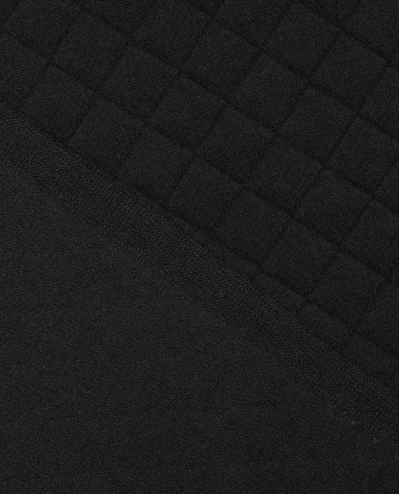 Трикотаж стеганый 4096 цвет черный картинка 1