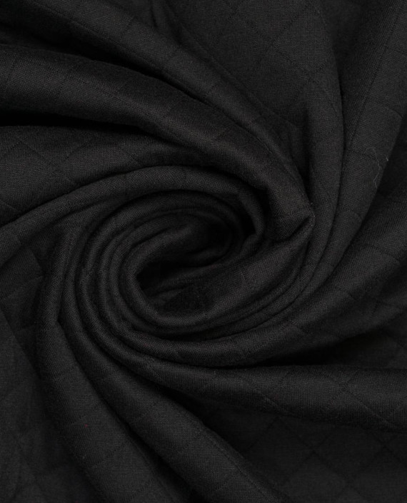 Трикотаж стеганый 4096 цвет черный картинка