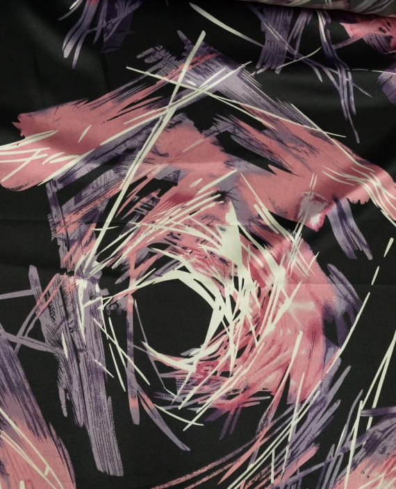 Ткань Атлас Принт 158 цвет разноцветный абстрактный картинка