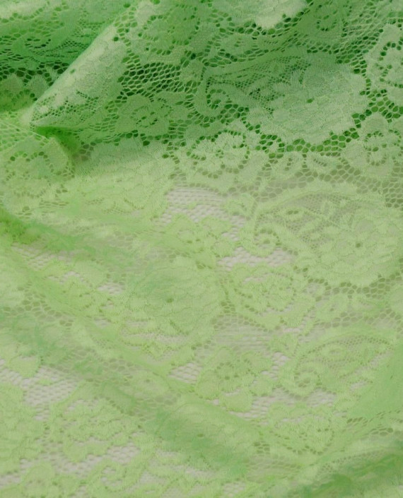 Ткань Гипюр 434 цвет зеленый цветочный картинка