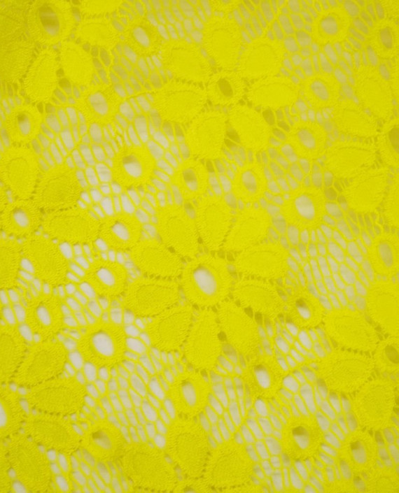 Ткань Гипюр 437 цвет желтый цветочный картинка