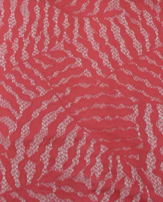 Ткань Гипюр 444 цвет красный анималистический картинка