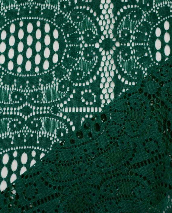Ткань Гипюр 447 цвет зеленый геометрический картинка 2