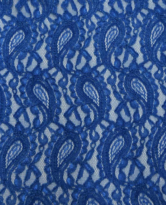 Ткань Гипюр 453 цвет голубой абстрактный картинка