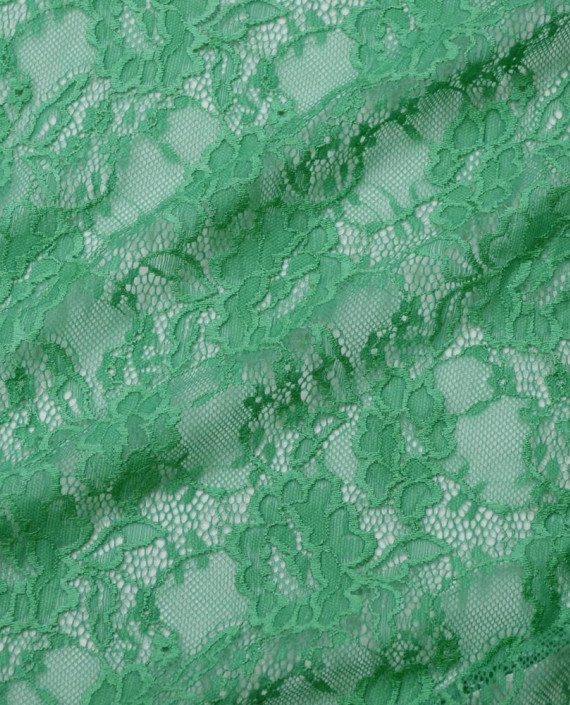 Ткань Гипюр 461 цвет зеленый цветочный картинка