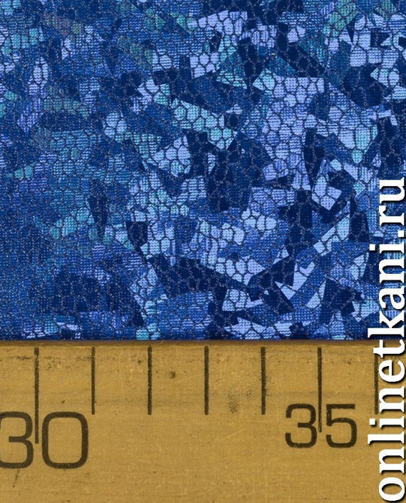 Ткань Голограмма 038 цвет синий картинка 1