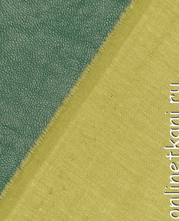 Ткань Искусственная кожа 290 цвет зеленый картинка 2
