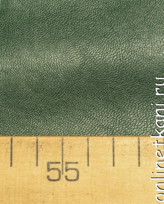 Ткань Искусственная кожа "Бутылочный" 292 цвет зеленый картинка 1