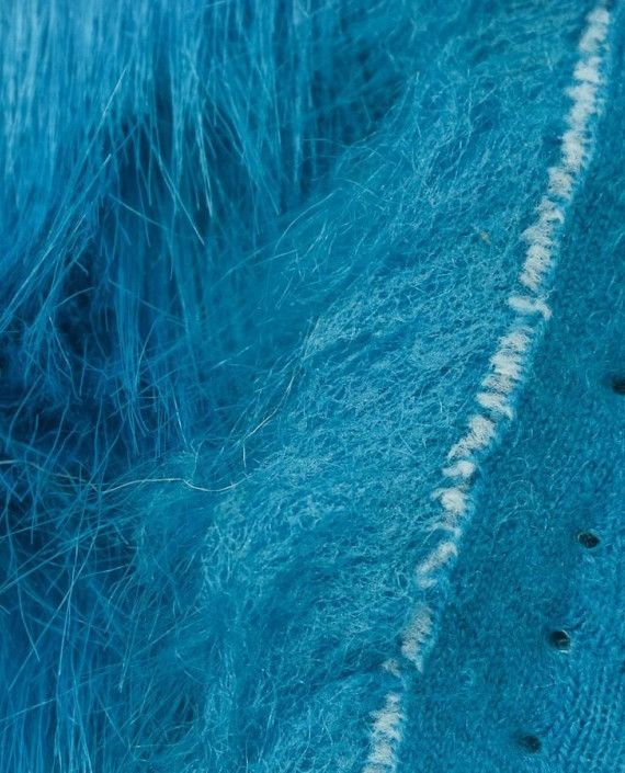 Мех искусственный 0300 цвет голубой картинка 2
