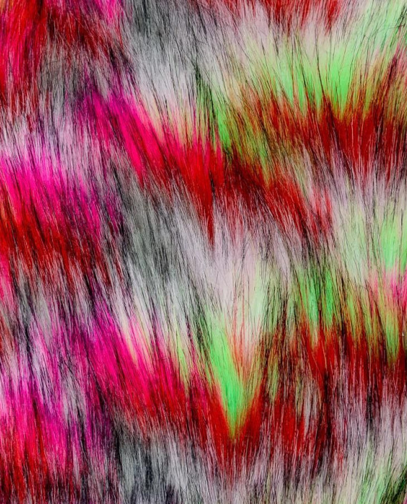 Мех искусственный 0270 цвет разноцветный абстрактный картинка
