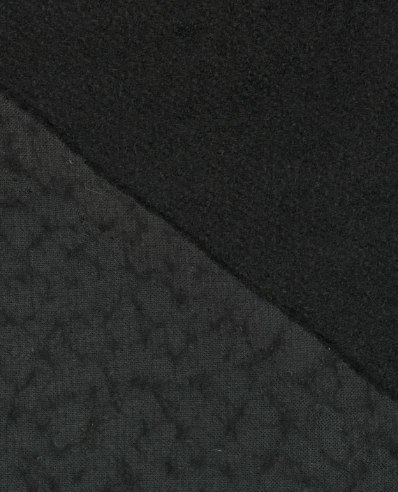 Ткань шерсть пальтовая 1747 цвет черный картинка 2
