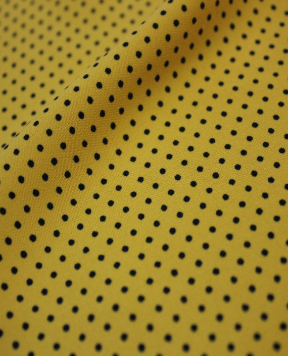 Ткань Лоренсо "Мелкие горохи" 011 цвет золотой в горошек картинка 1
