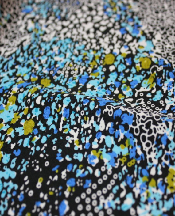 Ткань Лоренсо "Голубая россыпь" 014 цвет голубой цветочный картинка 1