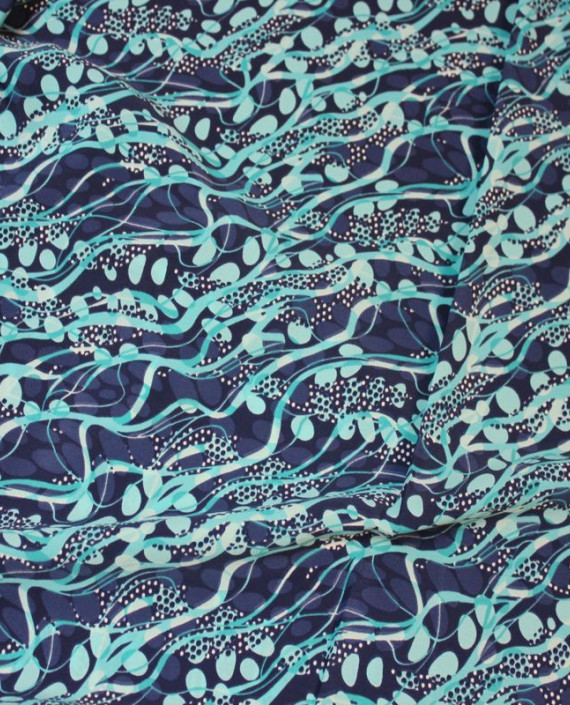 Ткань Лоренсо "Горох" 022 цвет синий абстрактный картинка