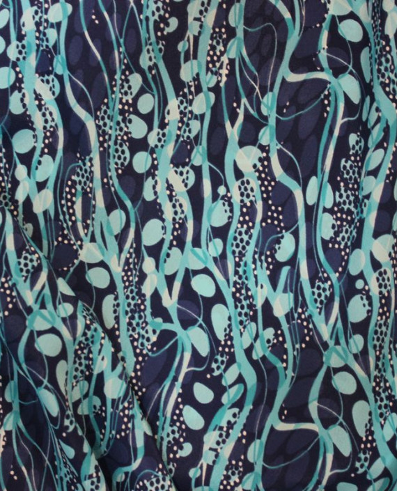 Ткань Лоренсо "Горох" 022 цвет синий абстрактный картинка 1