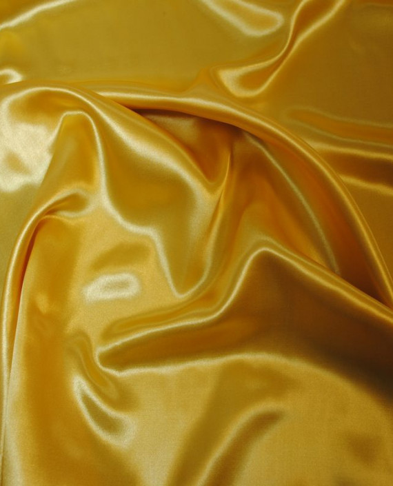 Ткань Атлас  плотный Желтый 023 цвет желтый картинка 1