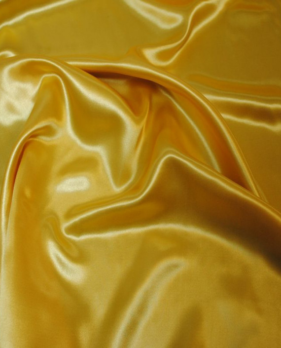 Ткань Атлас  плотный Желтый 023 цвет желтый картинка