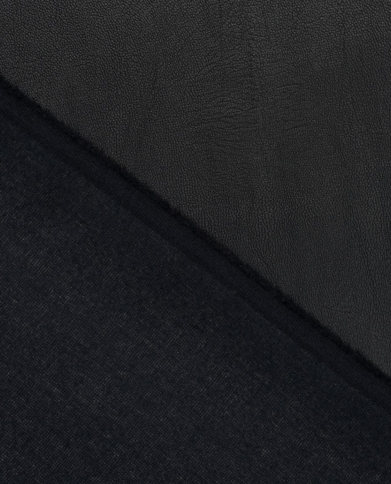 Искусственная кожа на вискозной основе 604 цвет черный картинка 1