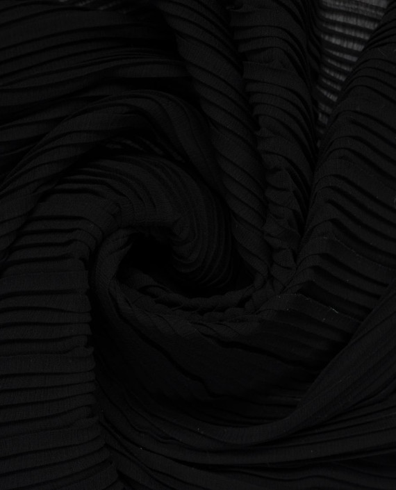 Шифон гофре 0631 цвет черный картинка