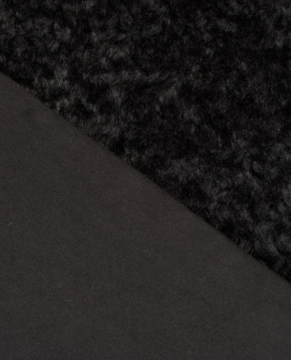 Искусственный мех на замше 0494 цвет черный картинка 1