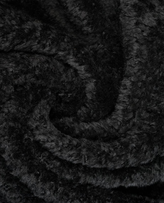Искусственный мех на замше 0494 цвет черный картинка