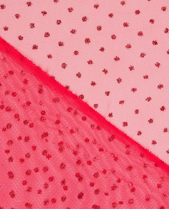 Сетка с глиттером 533 цвет красный картинка 1