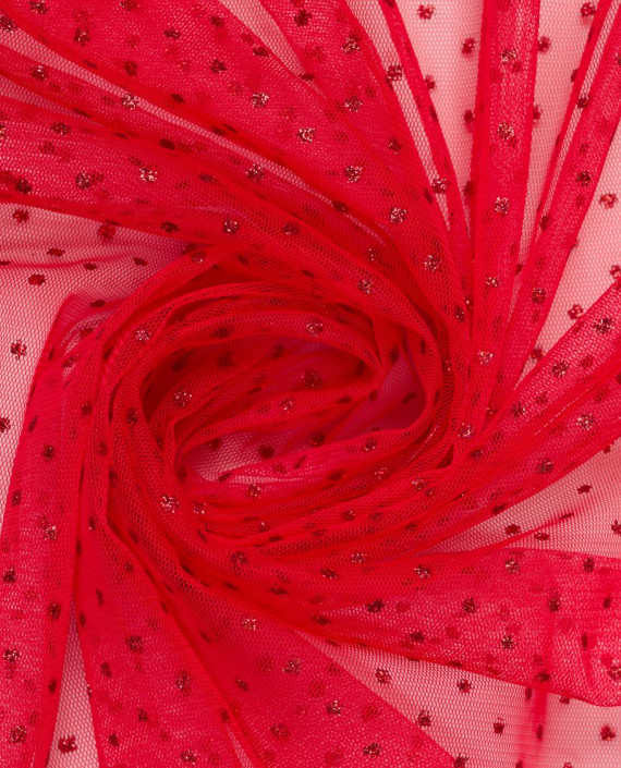 Сетка с глиттером 533 цвет красный картинка