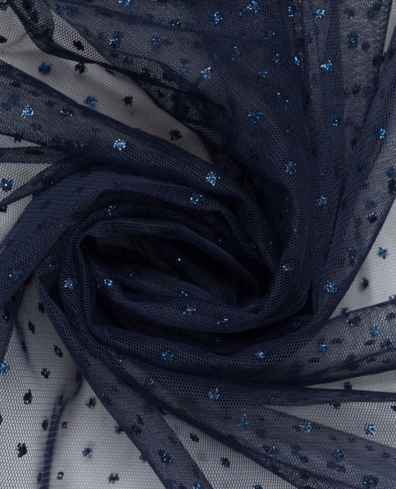 Сетка с глиттером 532 цвет синий картинка