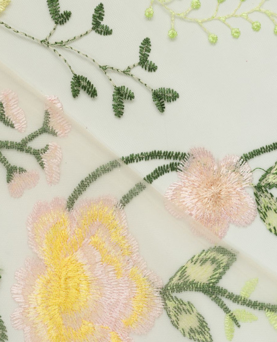 Вышивка на сетке Цветы 0068 цвет разноцветный картинка 1