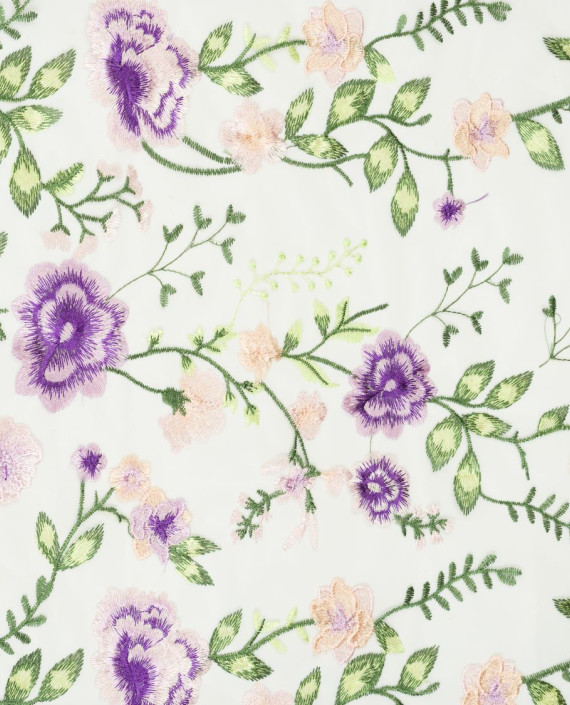 Вышивка на сетке Цветы 0067 цвет разноцветный картинка 2