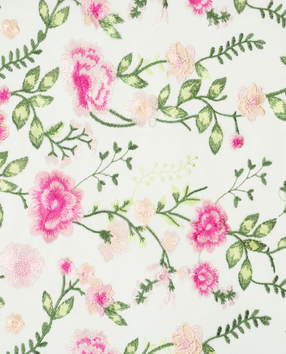 Вышивка на сетке Цветы 0066 цвет разноцветный картинка 2