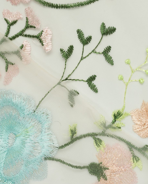 Вышивка на сетке Цветы 0065 цвет разноцветный картинка 1