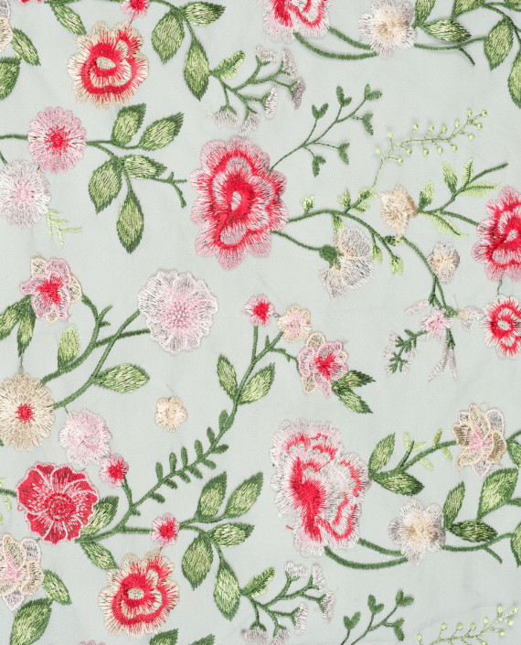 Вышивка на сетке Цветы 0064 цвет разноцветный картинка 2