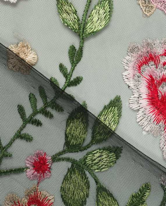 Вышивка на сетке Цветы 0064 цвет разноцветный картинка 1