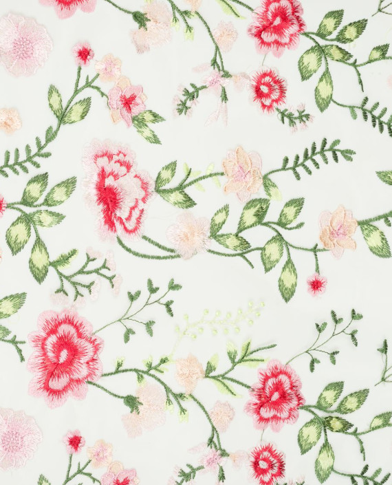 Вышивка на сетке Цветы 0063 цвет разноцветный картинка 2