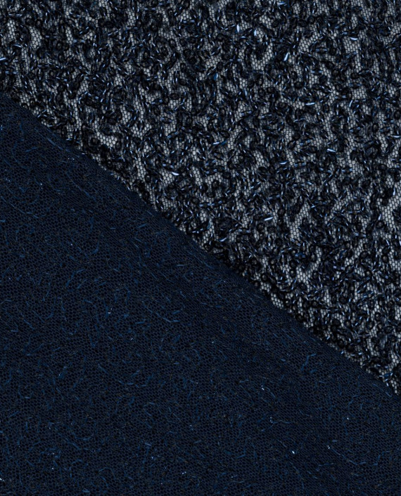 Пайетки на трикотажной сетке 0090 цвет синий картинка 1