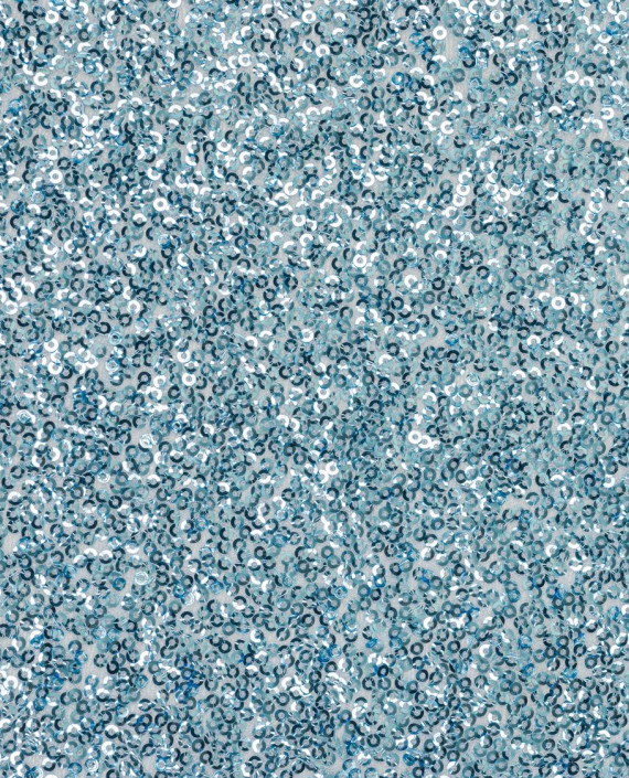 Пайетки на трикотажной сетке 0089 цвет голубой картинка 2