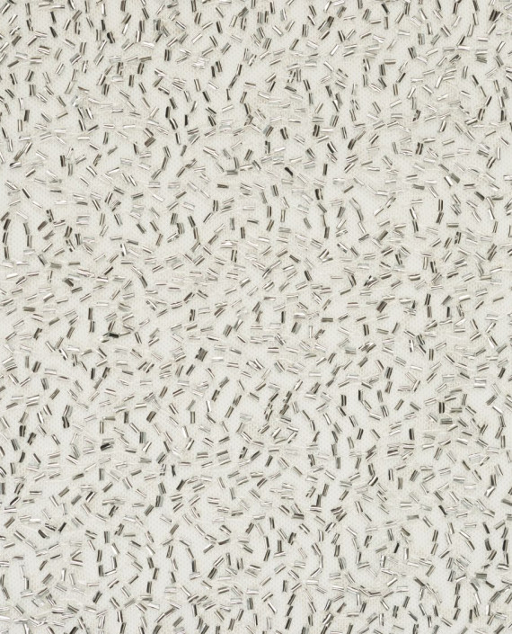 Стеклярус на трикотажной сетке 0088 цвет серебро картинка 2