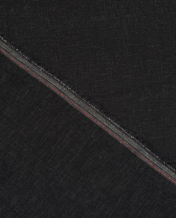 Лён костюмный 1117 цвет черный картинка 1