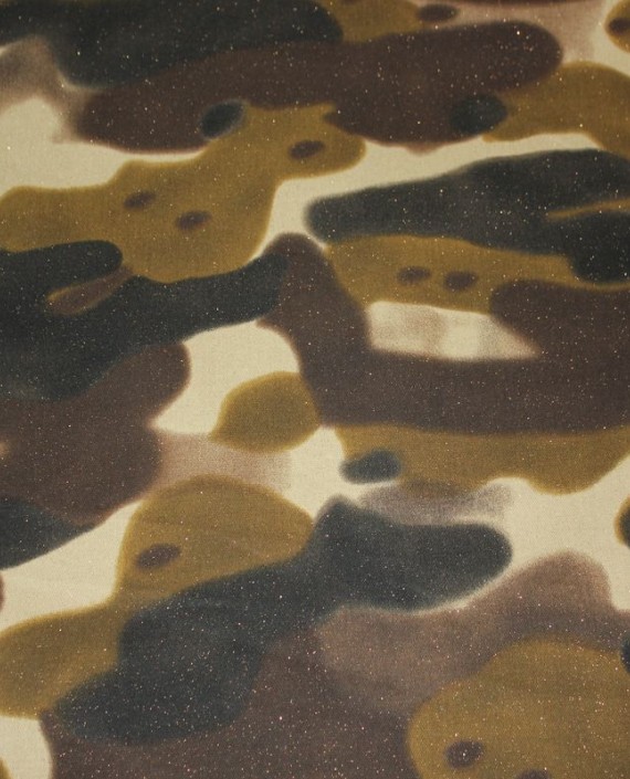 Ткань Джинс "Защитный" 004 цвет хаки абстрактный картинка