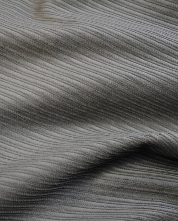 Ткань Вельвет "Рубчик" 0004 цвет серый картинка 2