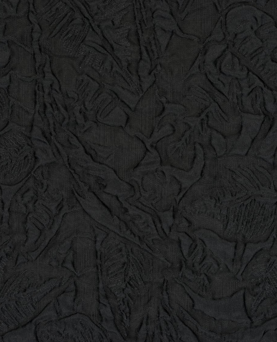 Полиэстер фактурный 1391 цвет черный картинка 2