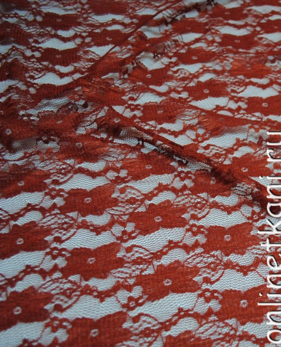Ткань Гипюр-стрейч "Бордо" 043 цвет бордовый цветочный картинка