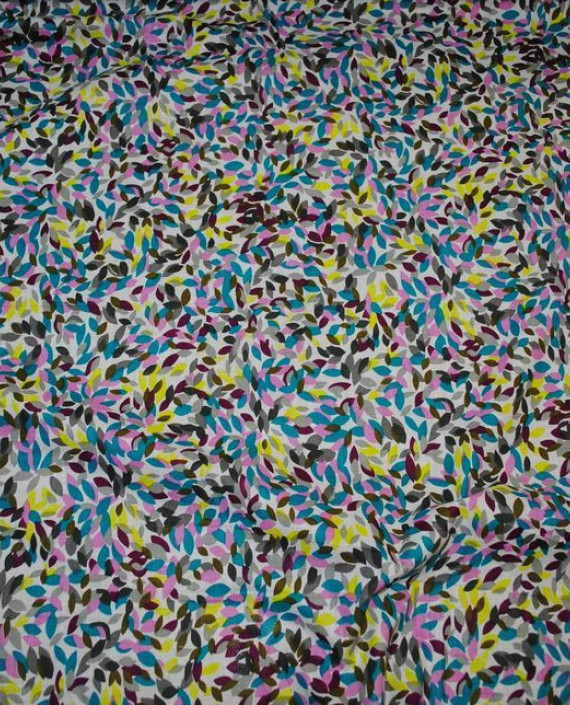Ткань Хлопок "Цветочная рябь" 0011 цвет разноцветный абстрактный картинка 2