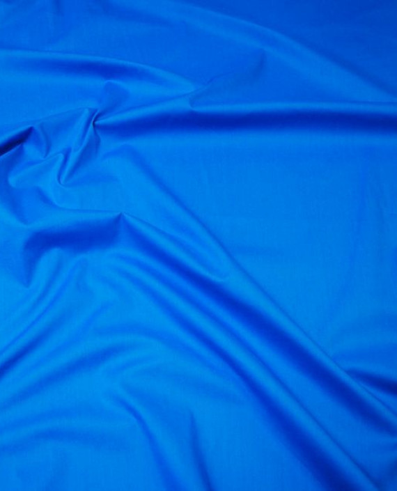 Ткань Хлопок "Лазурный" 0042 цвет синий картинка